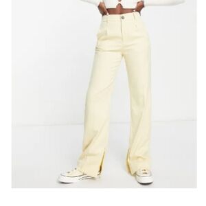 Bershka Cream Tailored Pants